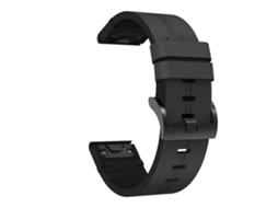 Pulseira Garmin Forerunner 945 De 22 Mm Com Fivela Aço E Couro, Preta