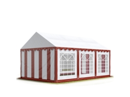 Tenda para Festa 3x6 M, PVC 700, Vermelho e Branco, Porta-Ferramentas