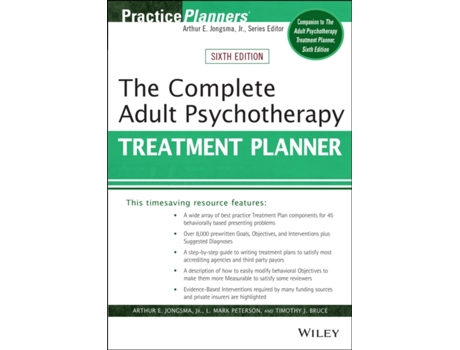 Livro the complete adult psychotherapy treatment planner , sixth edition de ae jongsma (inglês)