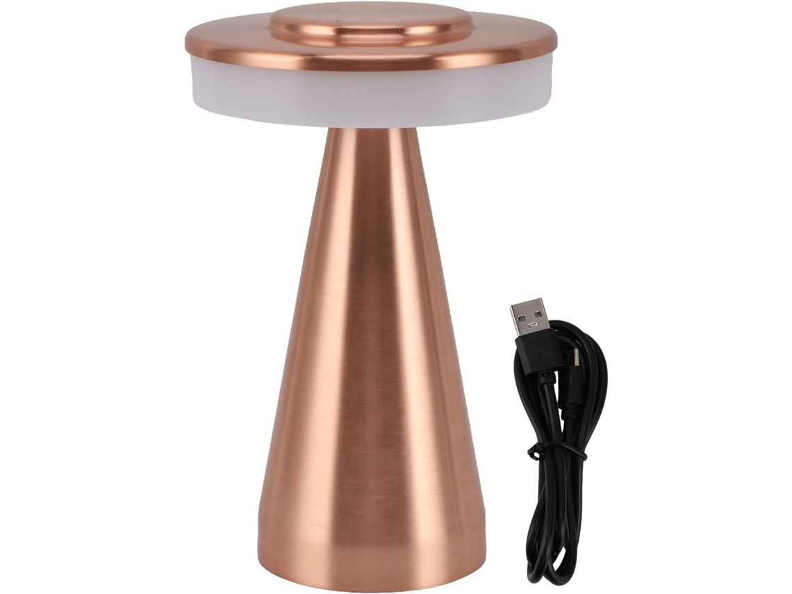 Luminária De Cabeceira Portátil Led 3 Cores Com Controle Por Toque E