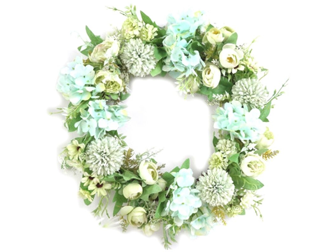 Guirlanda Artificial para Decoração de Porta, Arranjo Floral, Guirlandas Decorativas para Casamento, Decoração de Casa Verde Claro AQUAFORGE