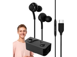 Fones De Ouvido Intra Auriculares Com Fio, Cancelamento De Ruído E Tecnologia Type C, Com Som Estéreo De Alta Fidelidade