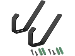 Conjunto De 2 Suportes De Parede Para Capacete De Motocicleta, Suporte Multifuncional Para Casaco E Jaqueta (preto)