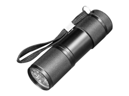 Lanterna Uv Ultravioleta com 9 Leds Pretos Detectora Blacklight