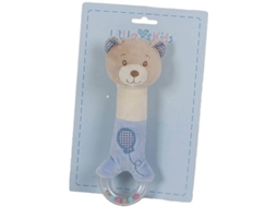 Apito DISFRAZZES e Chocalho com Bolinhas de Ursinho (20 cm - Azul)