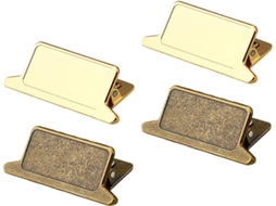 Conjunto de 2 blocos de notas de papel vintage com 4 clipes cada, ideais para livros, cadernos, agendas e outros tipos de blocos de notas.