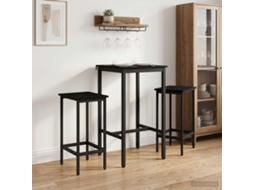 Vidaxl Banco De Bar 2 Unid. Carvalho Preto 40 X 32 X 64 Cm
