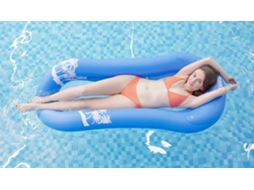 Rede Inflável Para Piscina, Espreguiçadeira Aquática Com Cabeceira Flutuante, Rede Aquática Com Mosquiteiro, Rede Inflável Flutuante Para Piscina, Col