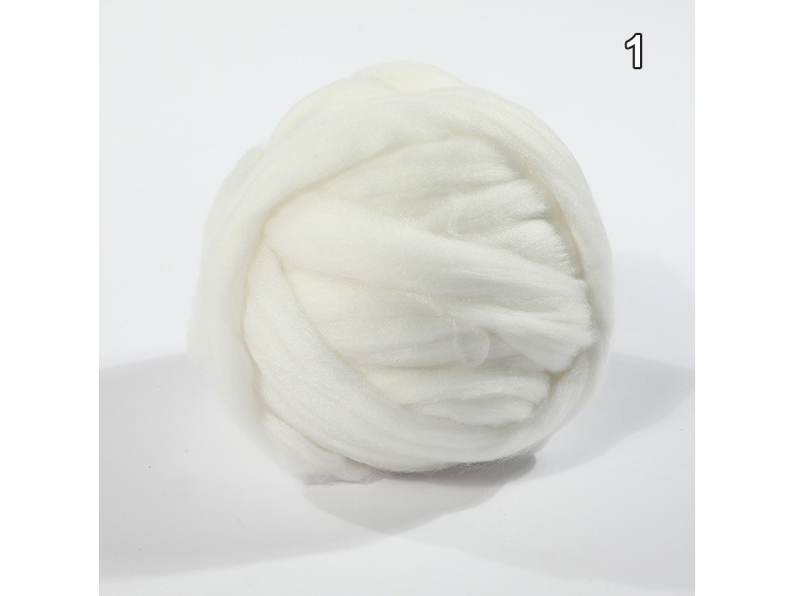 Fio De Lã Grossa, Tricô De Braço Grosso, Super Macio, Bola Gigante Rovin Branco Perfeito Slowmoose