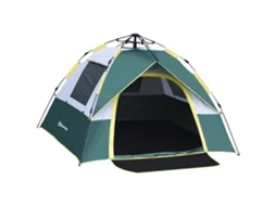 Barraca de camping pop-up 3 pessoas com porta, 3 janelas saco de transporte fibra de vidro poliéster PE BTFORUS