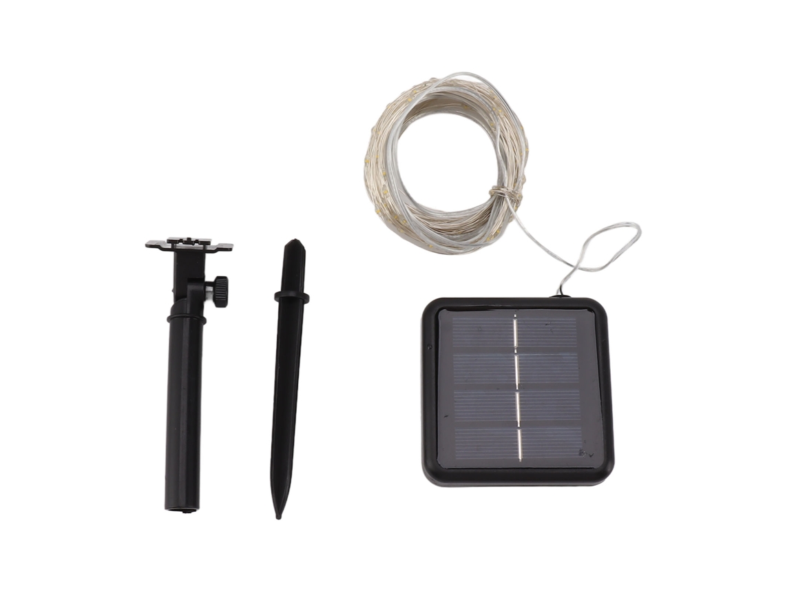 Luz Solar 200 Leds Altura Ajustável Patio Piscina Festa Praia