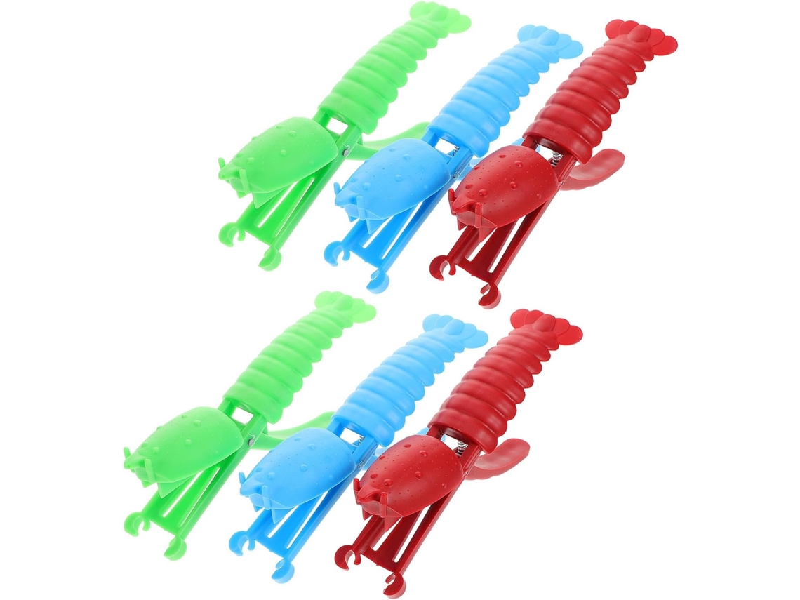 Conjunto De 6 Peças Quebra Lagostas Plástico Pinças Ergonômicas Curvas Com Cabos Texturizados Antiderrapantes Para