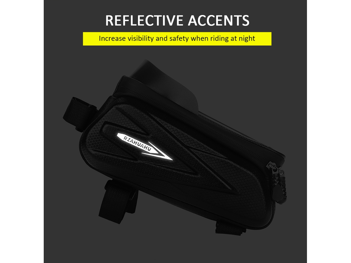 Bolsa Para Bicicleta Com Suporte Para Celular Impermeável Para Quadro Frontal Top Tube Armazenamento De Ferramentas