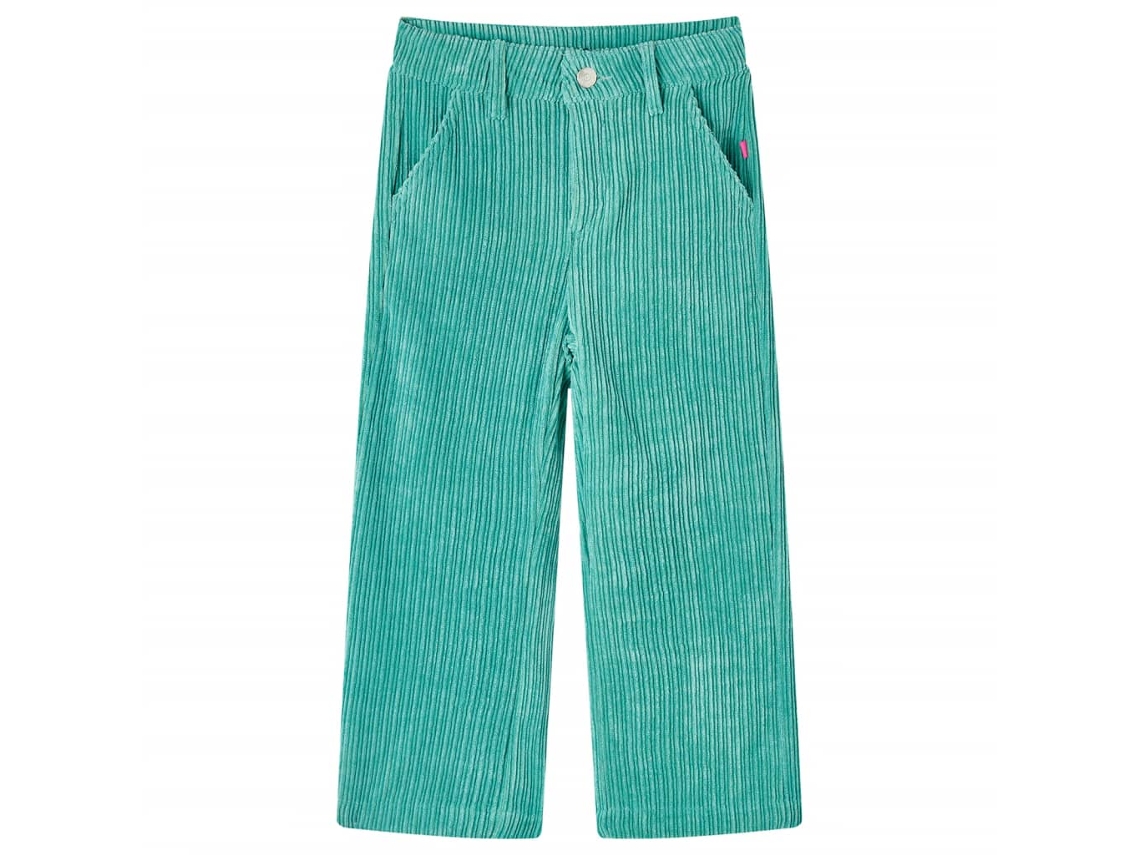 Calças Para Crianças Bombazina Verde-menta 128