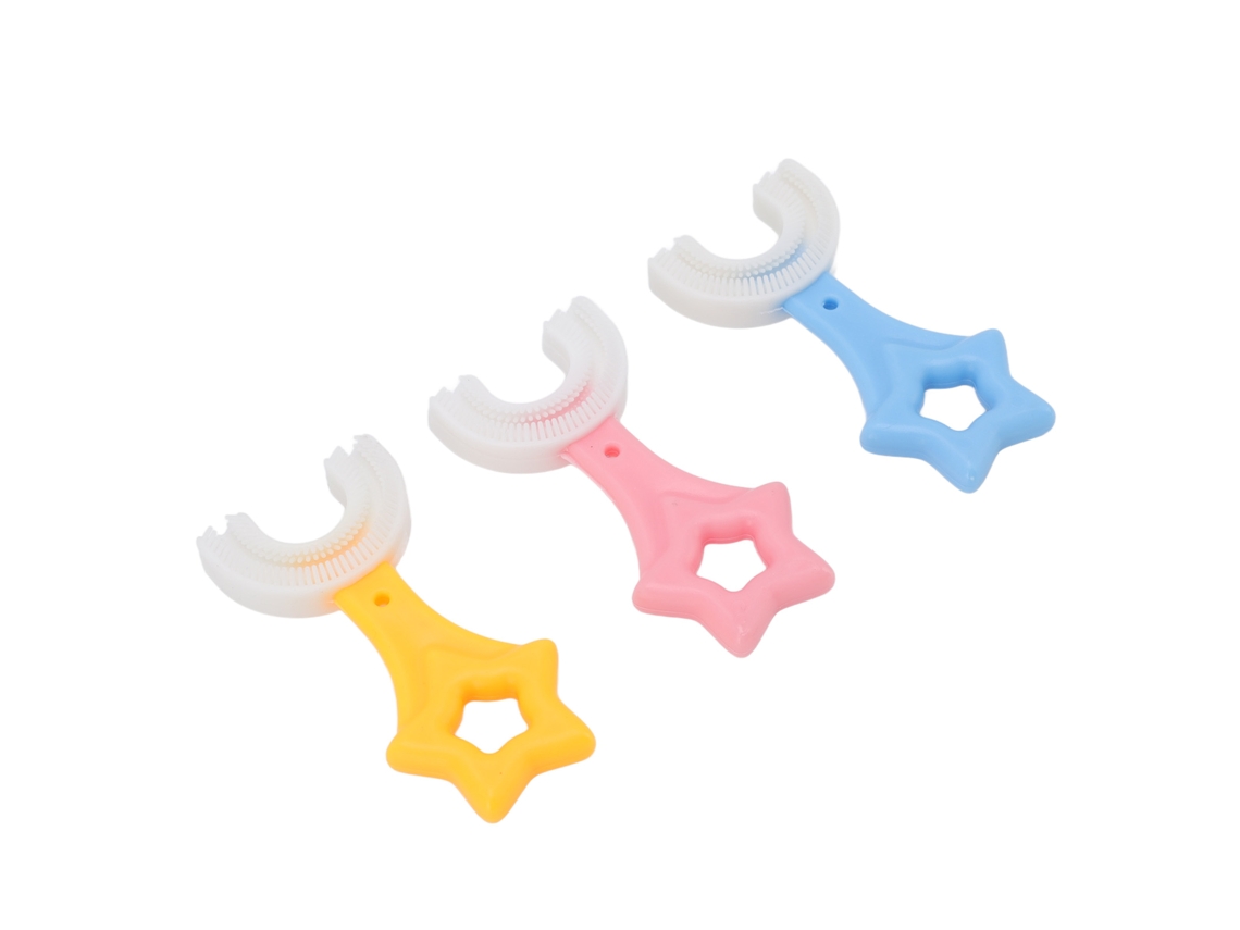 Primerox escova Dental em U Manual para Crianças 2 6 Anos Design 360 Graus Limpeza Bucal