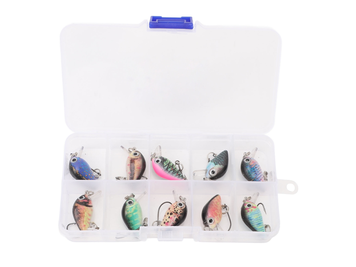 Kit Iscas Crankbait 10pcs para Peixes de Água Doce e Salgada