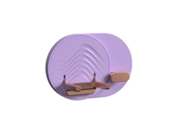 Suporte De Parede Para Secador Cabelo, Economiza Espaço, Armazenamento Cabos Gratuito, Cabelo No Banheiro (roxo)