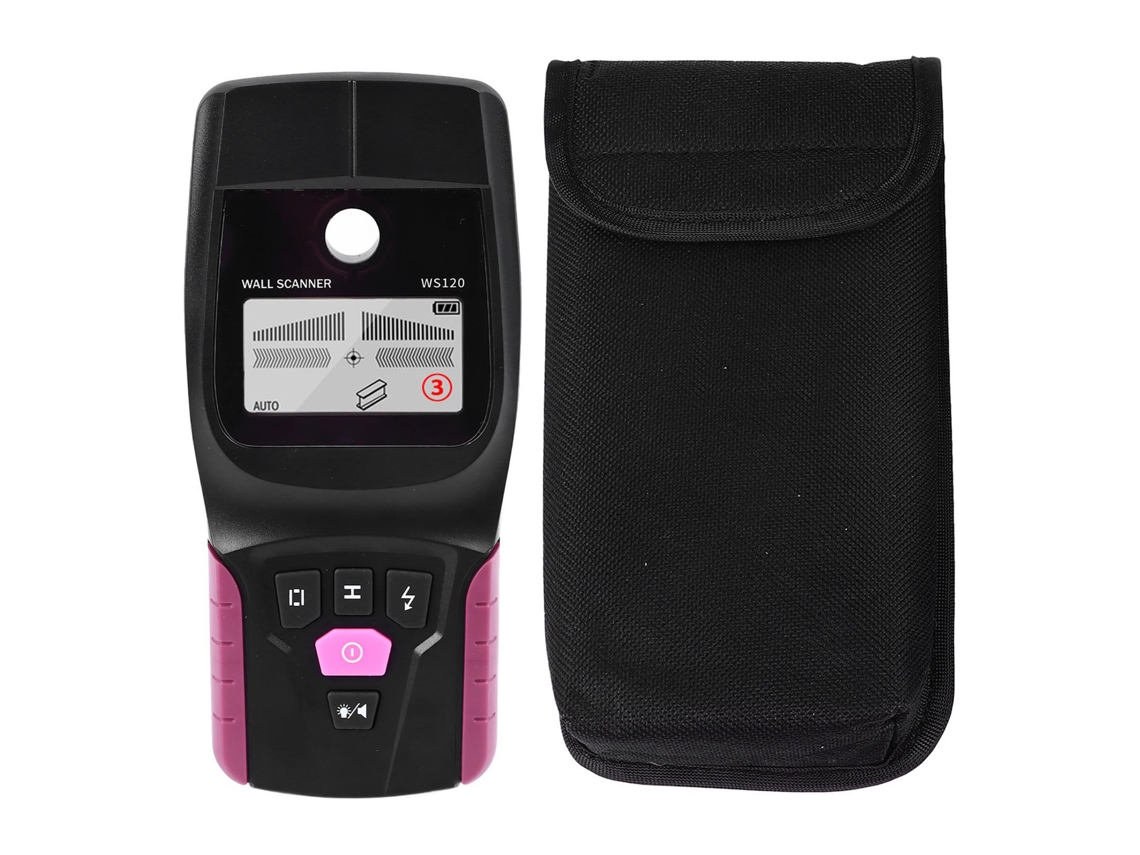 Scanner de parede digital lcd detector de madeira e metal com calibração automática e alerta áudio