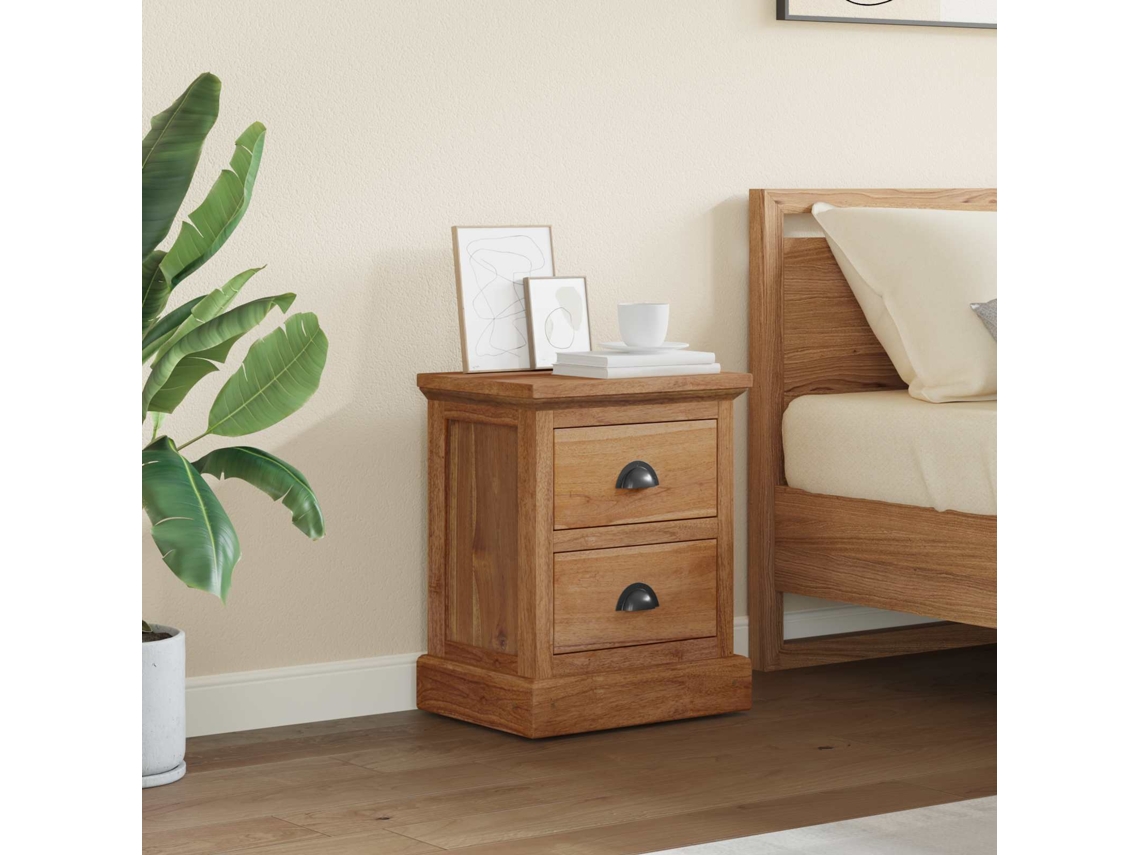 Vidaxl Mesa-de-cabeceira Com Gaveta Natural 40 X 30 X 50 Cm