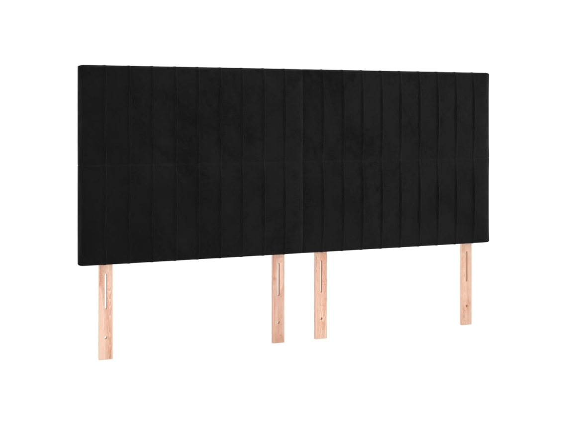 Cabeceira Preta 160x5x118/128 Cm Veludo MAISON EXCLUSIVE