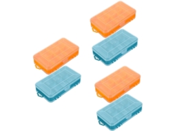 Nuobesty De 6 Caixas Organizadoras De Plástico Transparente Com Dupla Face Para Acessórios Pequenos