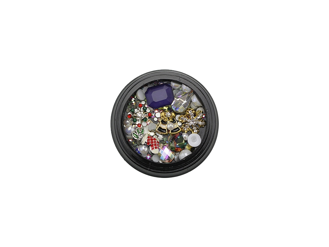 Decoração de unhas com brocas de liga AB com glitter, strass e pedras, ferramenta de manicure 3D G313
