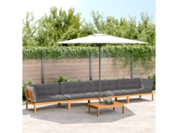 5 Pcs Móveis De Paletes P/ Jardim Com Almofadões Acácia Maciça Dkd Home Decor