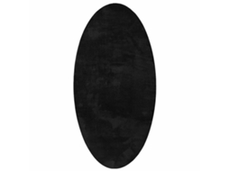 Conjunto 1 Tapete De Poliéster Vidaxl Preto Poliéster (100 X 200 Cm)