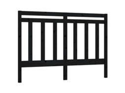 Bed Headboard, Bed Headboards Vidaxl Preto Madeira De Pinho (126 X 100 Cm)