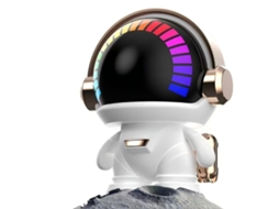 Coluna Bluetooth Astronauta Com Luzes Rgb Estéreo Design Premium Presente Ideal Para Música E Festas PAPRIKA