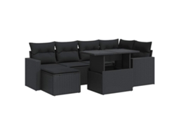 Garden Sofa Set, Garden Sofa Sets Vidaxl Preto Rattan / Vime (n/a)