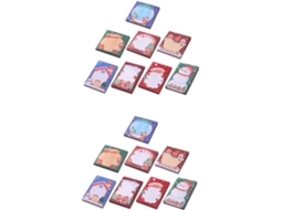 Conjunto de 2 Blocos de Notas com Adesivos de Natal, Bloco de Notas Portátil e Compacto