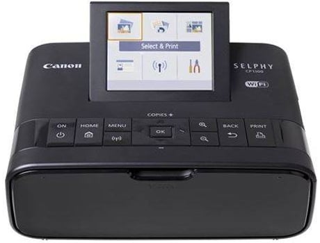Impressora Portátil CANON Selphy CP1300 Preto (Wi-Fi) — Conetividade: USB e Wi-Fi
