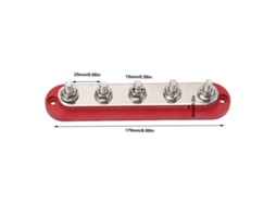 Laxiscreed Conjunto De 2 Blocos De Terminais Em Aço Inox E Cobre Para Distribuição Elétrica 300a 48v