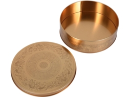 Lata Decorativa Redonda Genérica Para Bolos E Doces, Leve E Compacta, Ideal Para Armazenar Em Festas E Comemorações