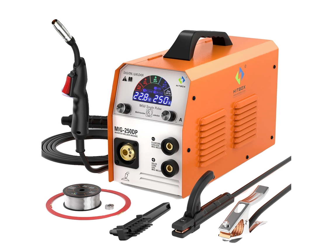 Máquina De Solda Mig, Capacidade 6 Em 1, Controle Sinérgico 220v, Fácil De Usar, Mig250 Dp