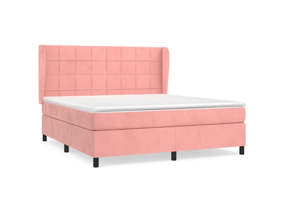 Box Spring Bed, Box Spring Beds Vidaxl Cor-de-rosa Veludo (180 X 200 Cm)