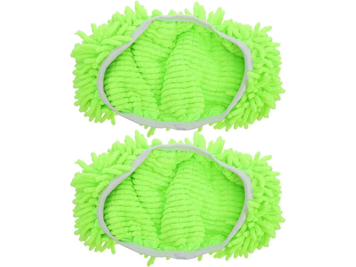 Panos De Esfregão Reutilizáveis Em Chenille Verde Claro, 2 Unidades,