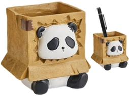 Porta Canetas Panda, Organizador De Canetas | Organizador De Lápis De Mesa Em Resina Com Desenho De Gokoco