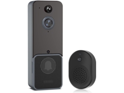 Campainha com Camara HALINUIA Sem Fios Hd Visao Noturna Ir Audio Bidirecional Detecao de Movimento Pir para Exterior