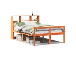 Cama com Estante Sem Colchão 120x200cm Madeira Maciça MAISON EXCLUSIVE