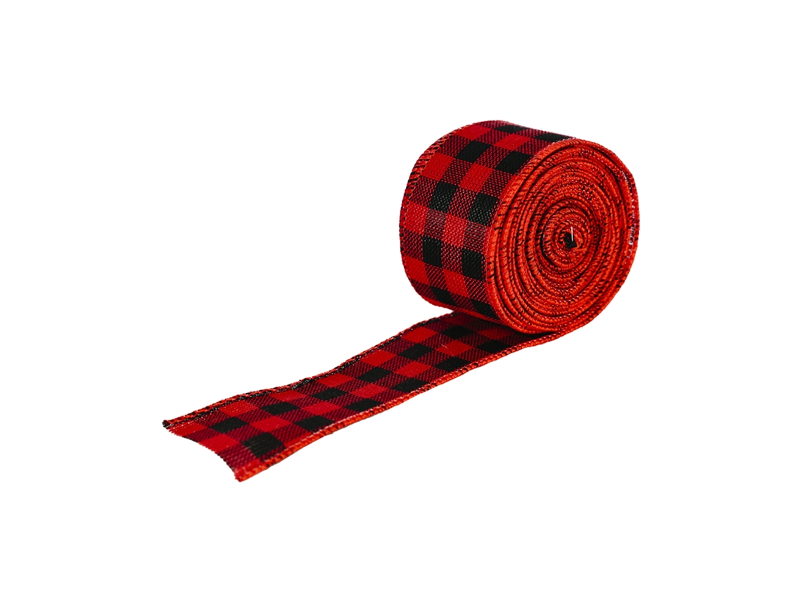 Laxiscreed Fita Xadrez Vermelha E Preta Para Decoração De Natal, 6m Rolo De Fácil Aplicação