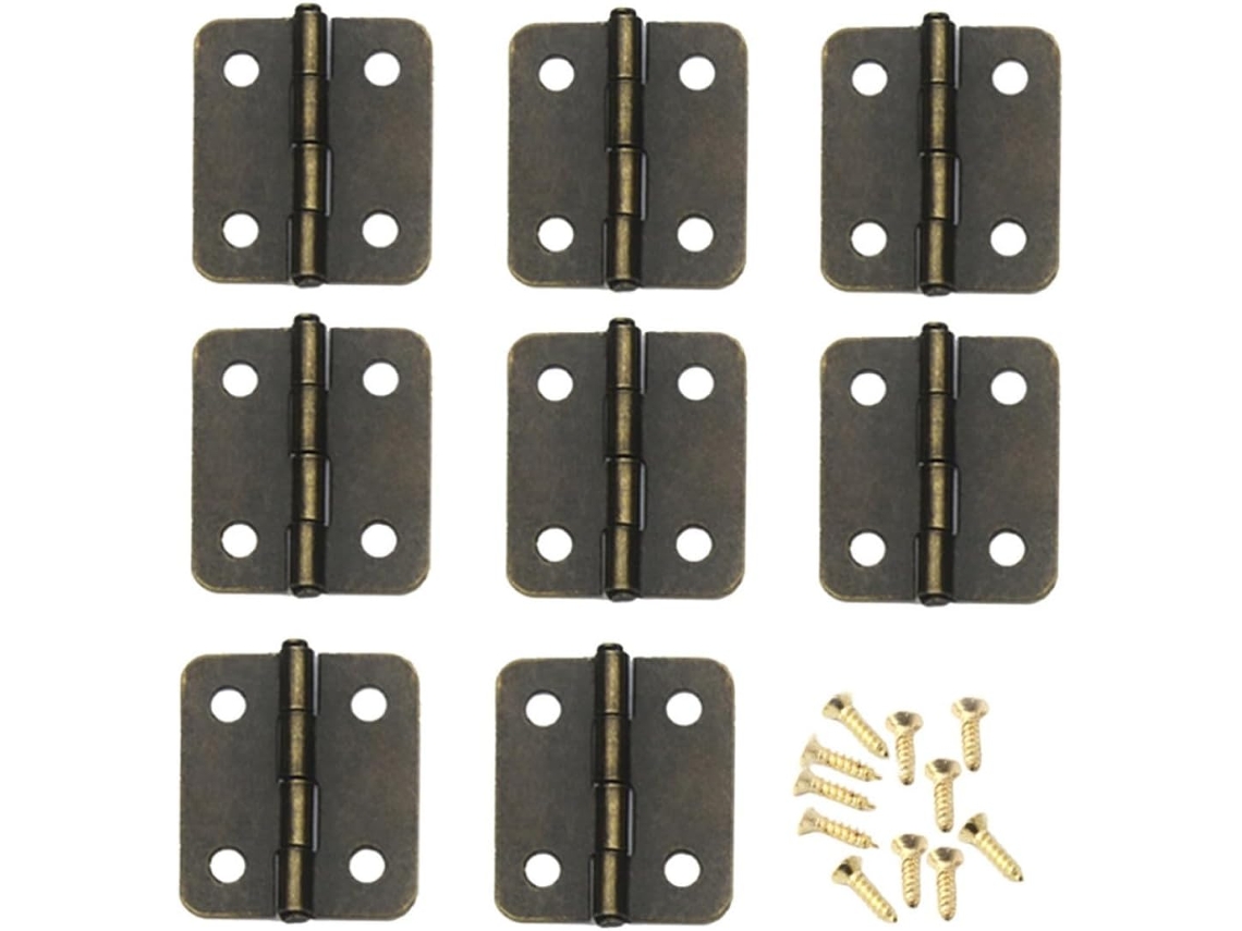 Fomiyes 250 Mini Dobradiças Para Caixas De Joias Com Parafusos, Material De Ferro, Fechamento Flexível E Suave