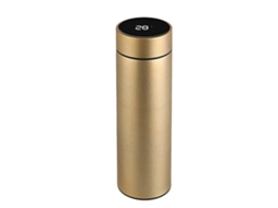 Mali garrafa Inteligente Isolada 500ml com Display de Temperatura Liner Aço Inoxidável 304 Dourada