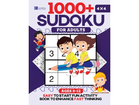 Livro Kunlektra Brain Teaser 1000 4 x 4 Sudoku Puzzle Book for Kids de Kunlektra t Brain Teaser (Inglês)