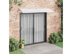 Vidaxl Toldo Para Porta 240x75 Cm Pc Cinzento E Transparente