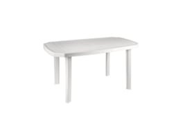 Mesa De Resina Oval Branca Viana Joluce