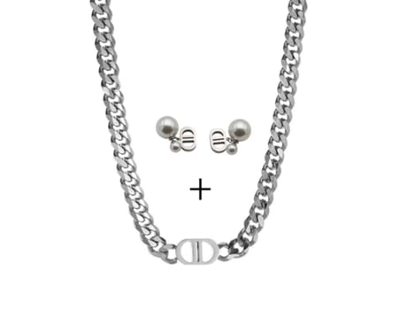 Colar De Corrente Cubana Em Aço Titânio Resistente, Presente Para Homem E Mulher. Ciel Bleu