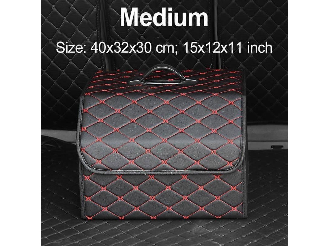 Organizador De Porta-malas Dobrável Em Couro, Ideal Para Guardar Objetos Em Carros, Suvs E Outros Veículos.