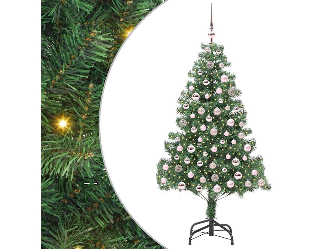 Conjunto 1 Árvore De Natal Vidaxl Verde Pvc (210 Cm)